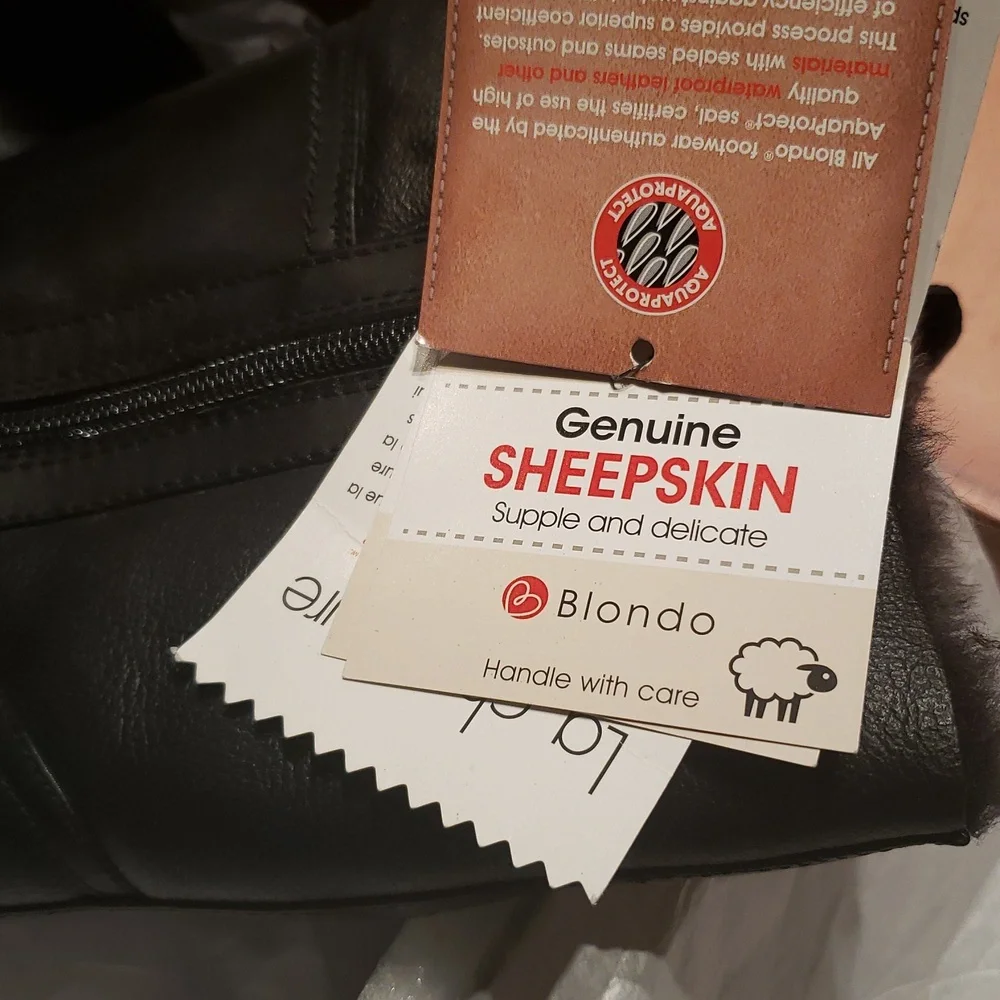 Blondo NEW Fabrizia Waterproof Tall Riding Boots Genuine Shearling Lamb Leather - Picture 16 of 17